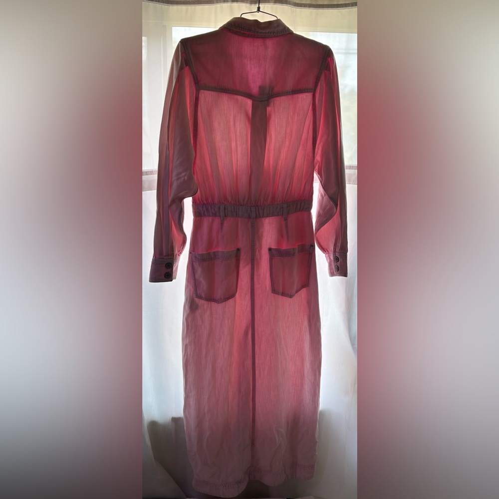 NWT Free People Pink Mad Love Denim Midi Dress, Size S - Picture 5 of 12